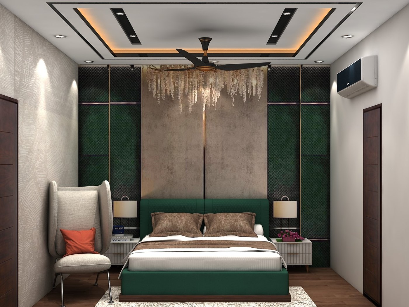 Bedroom with Wardrobe — Interior design